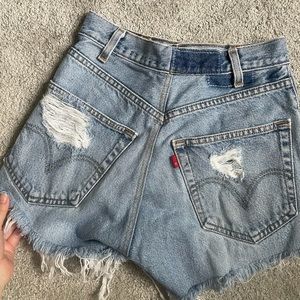 Recycled Levi’s Highwaisted Denim Shorts